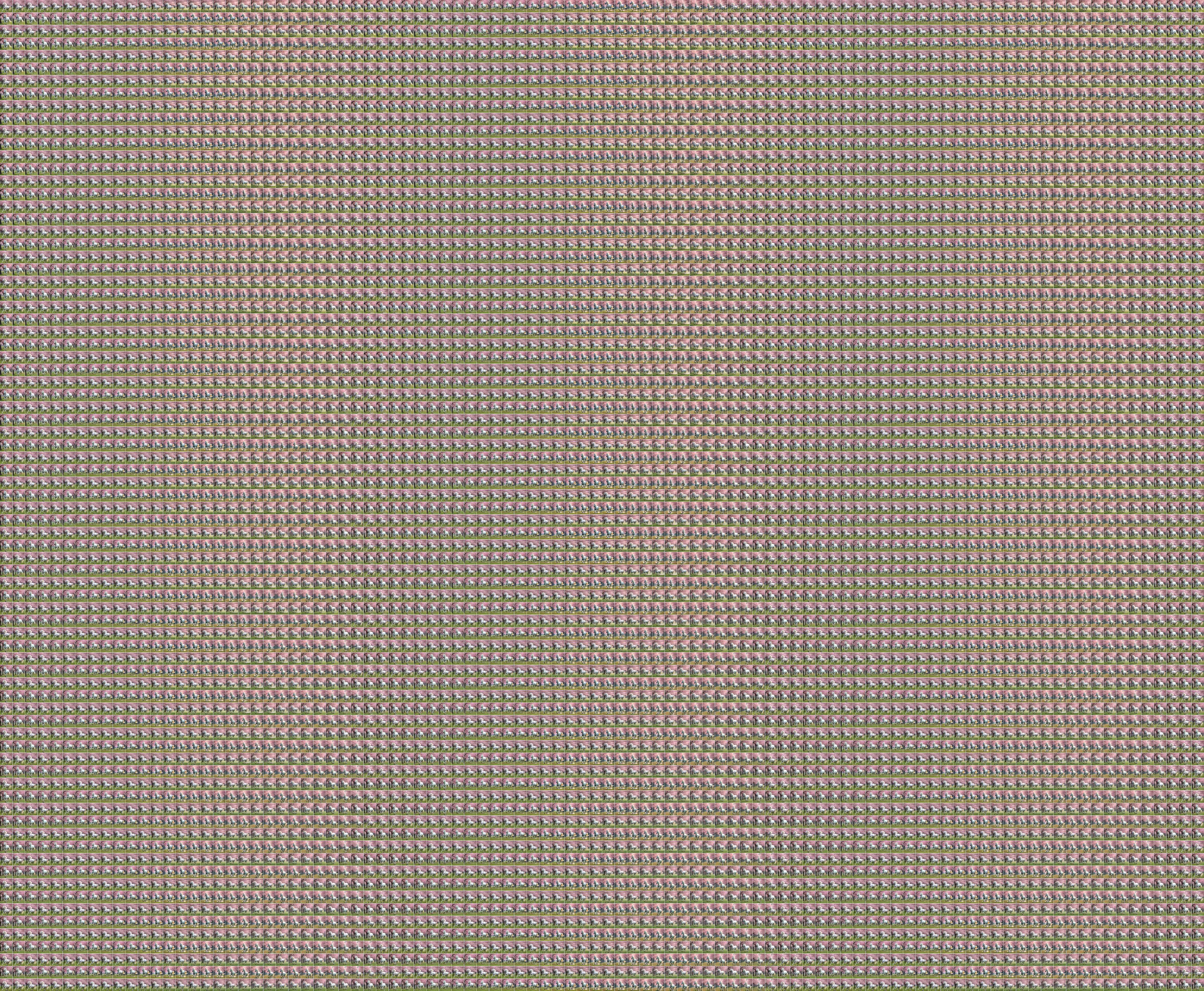 A grid of 7,584 tiny Stallion atlas thumbnails